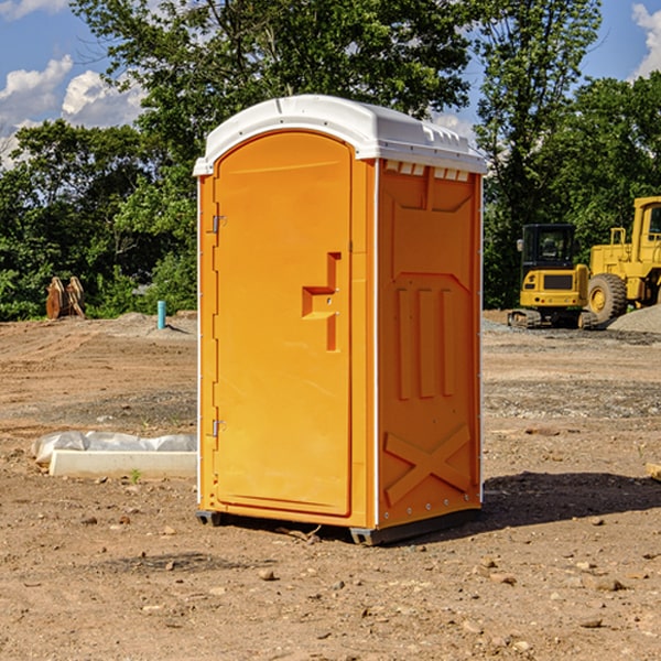 how often are the porta potties cleaned and serviced during a rental period in Ada